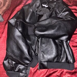 Princess Polly Black Bomber Jacket